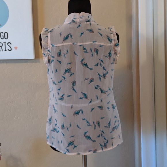 3/$20 / a.n.a / Soft Pink Feather Blouse - Picture 3 of 5